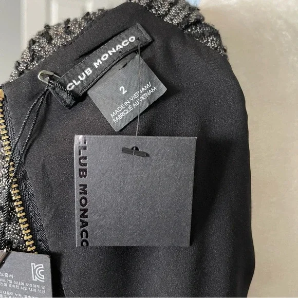 NWT Club Monaco Davin Tweed Fit and Flare Dress w/ Pockets Sz 2 - Picture 10 of 11